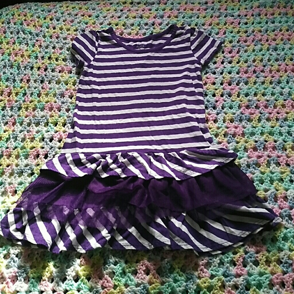 Purple and white dress